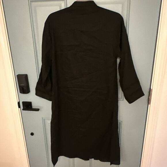 NWT Cover Up Dress Linen Mesh Maxi Long Sleeve lightweight P - Picture 7 of 13